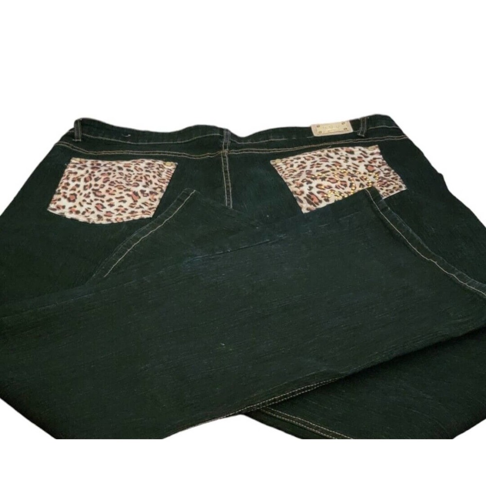 Old Skool Urban Wear, Dark Wash, High Rise, Flare Jeans, Women's Size 24 - Picture 4 of 8